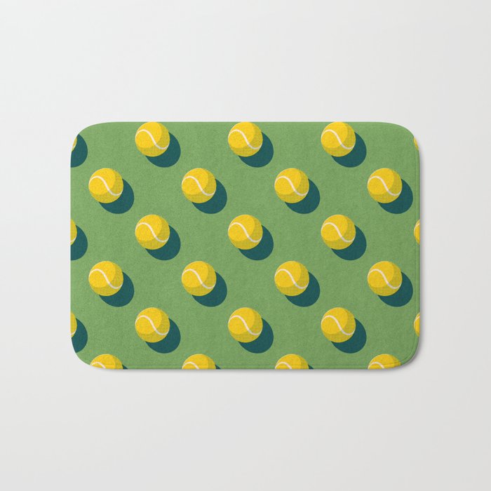 BALLS Tennis - grass court - pattern Bath Mat Gallery Image 1