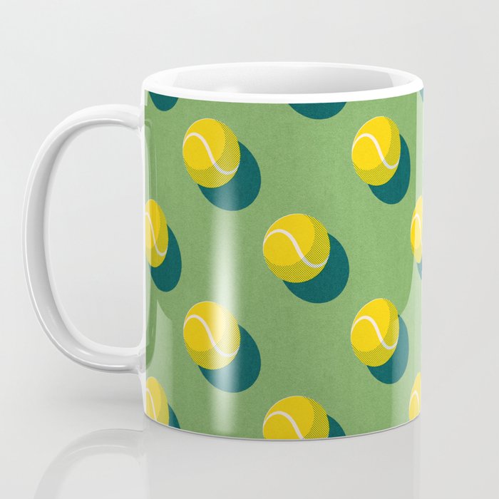 BALLS Tennis - grass court - pattern Coffee Mug Gallery Image 3