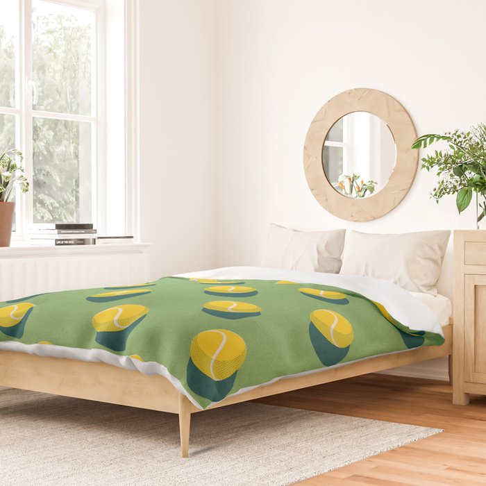 BALLS Tennis - grass court - pattern Duvet Cover Gallery Image 2
