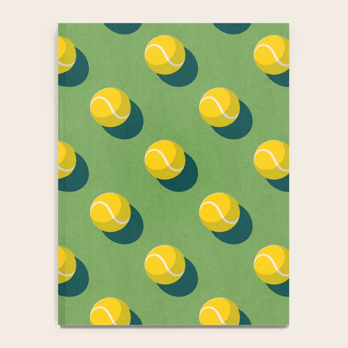 BALLS Tennis - grass court - pattern Notebook Gallery Image 4