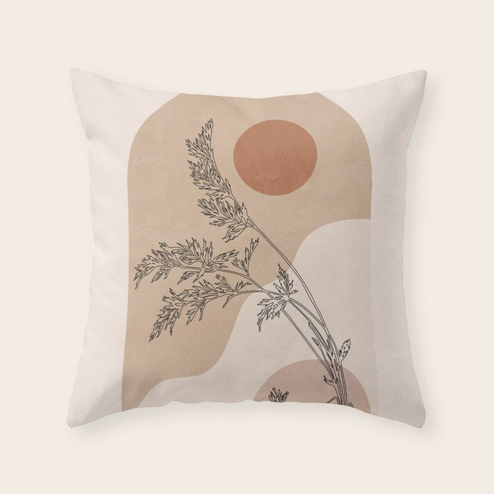 Minimal Abstract Art Landscape 15 Throw Pillow Gallery Image 1