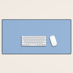 Blue Bell light pastel solid color Desk Mat Gallery Image 1