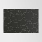 Black and white diverse people crowd pattern Rug Gallery Image 2