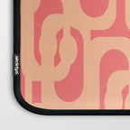 Peach Pink Mid Century Modern Loop Pattern Laptop Sleeve Gallery Image 3