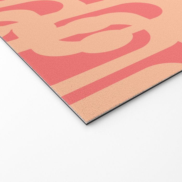 Peach Pink Mid Century Modern Loop Pattern Welcome Mat Gallery Image 2