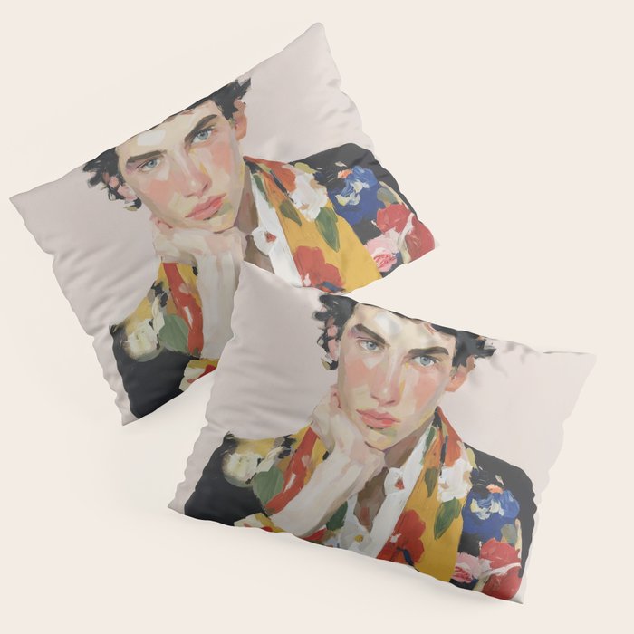 Floral Gaze Portrait Pillow Sham Gallery Image 3