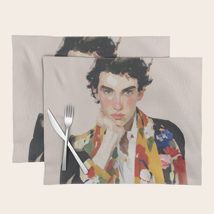Floral Gaze Portrait Placemat Gallery Image 1
