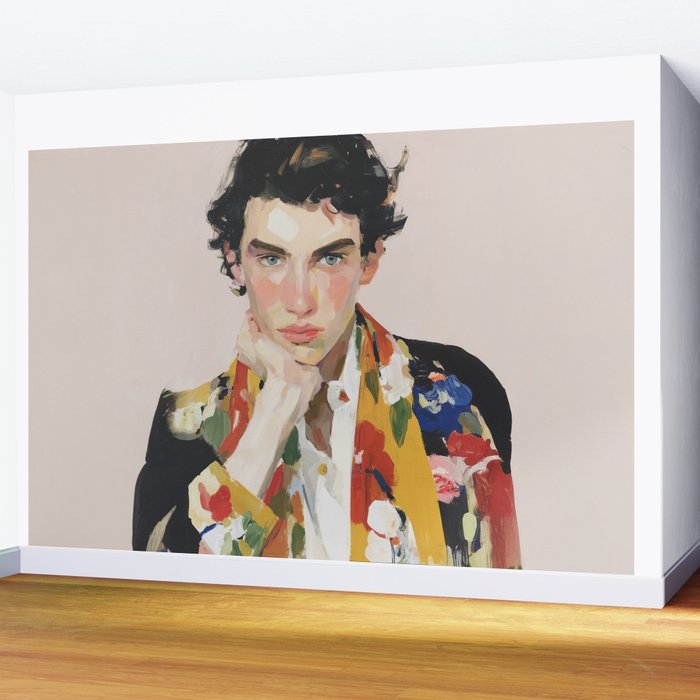 Floral Gaze Portrait Wall Mural Gallery Image 2