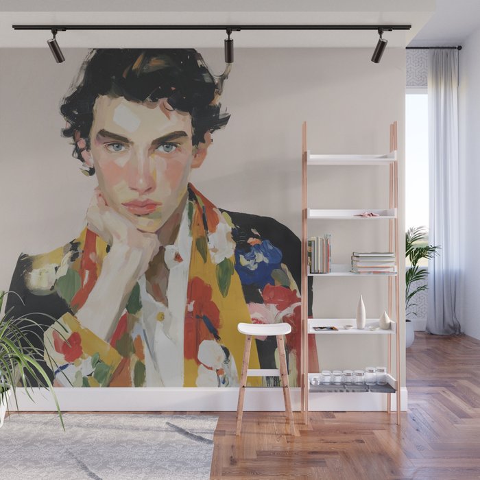 Floral Gaze Portrait Wall Mural Gallery Image 1
