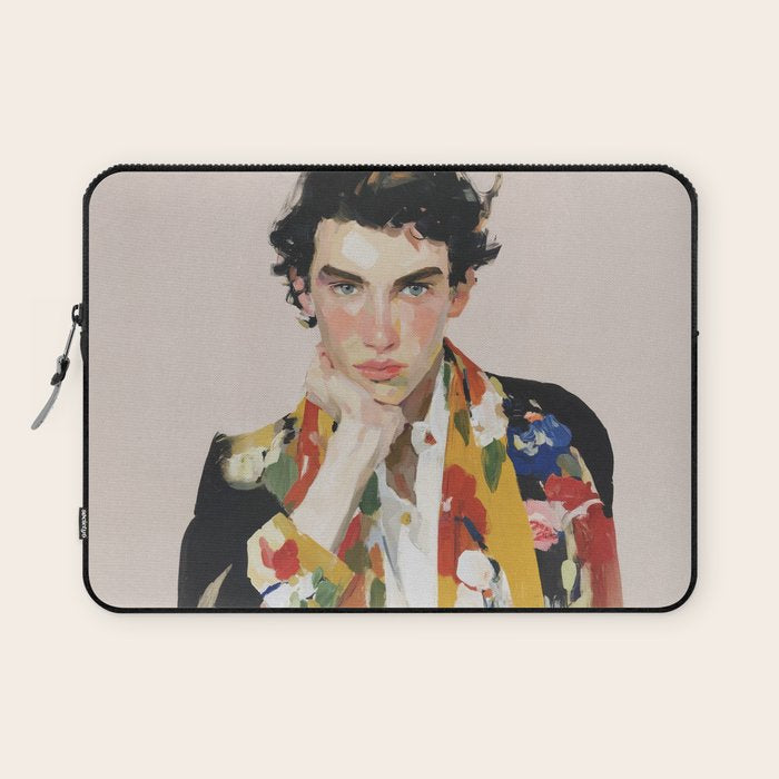 Floral Gaze Portrait Laptop Sleeve Gallery Image 1