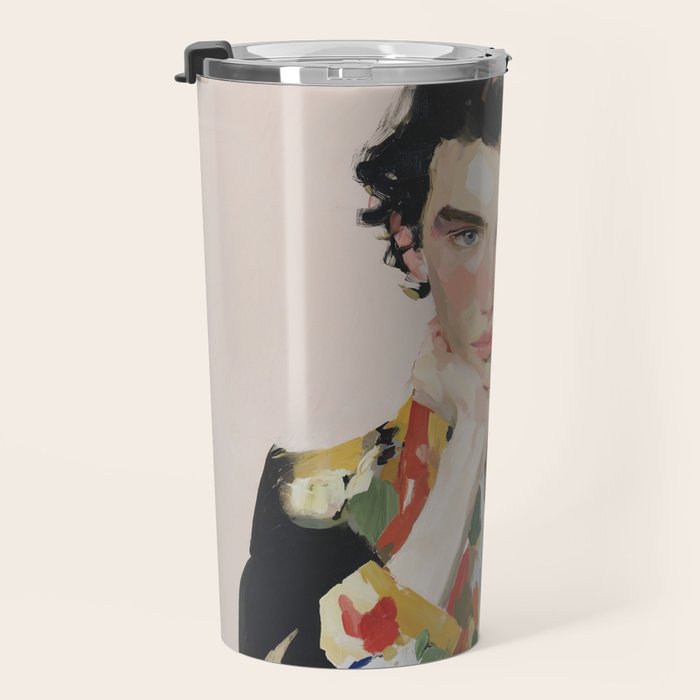 Floral Gaze Portrait Travel Mug Gallery Image 3