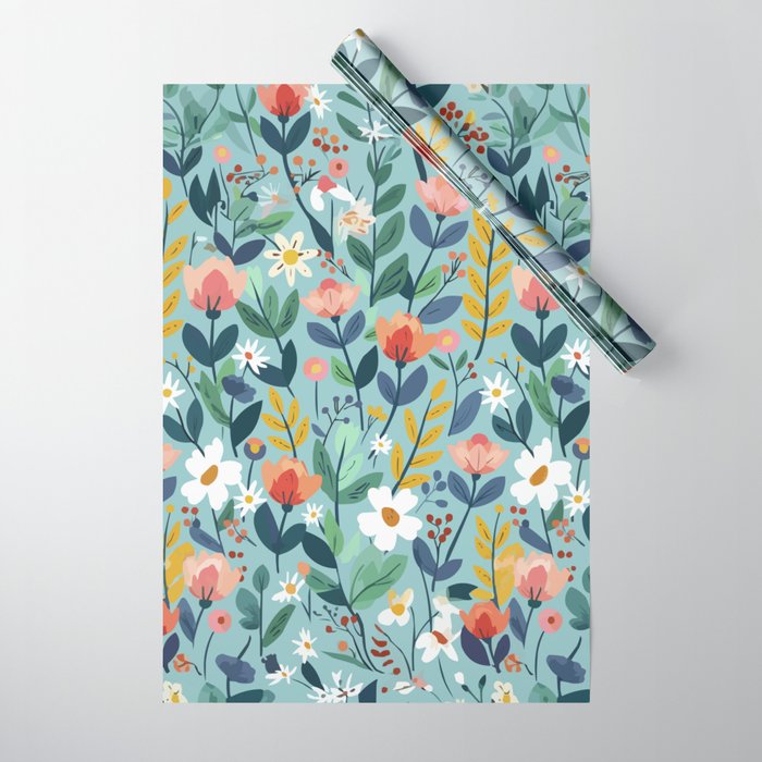Whimsy Floral Infusion Wrapping Paper Gallery Image 1