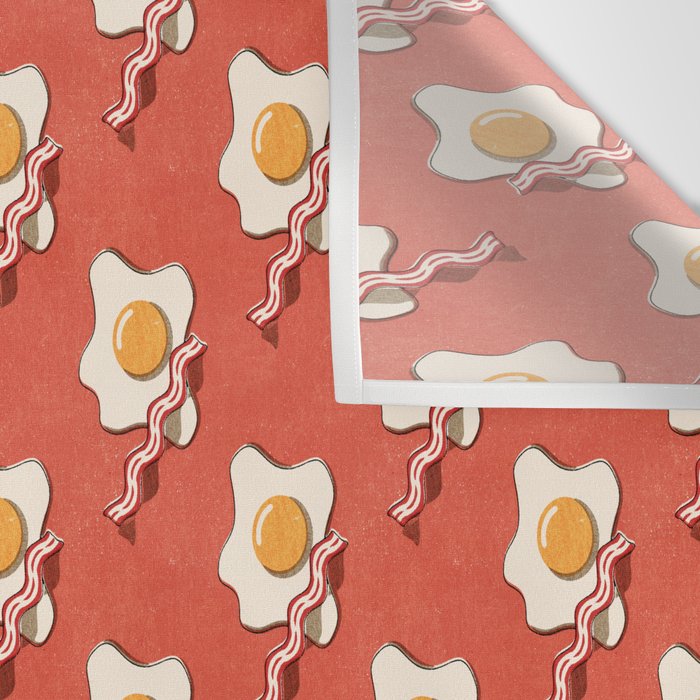 FAST FOOD / Egg and Bacon - pattern Wall Tapestry Gallery Image 3