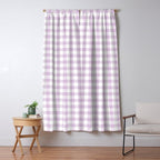 Lilac Plaid Gingham Print Window Curtain Gallery Image 5