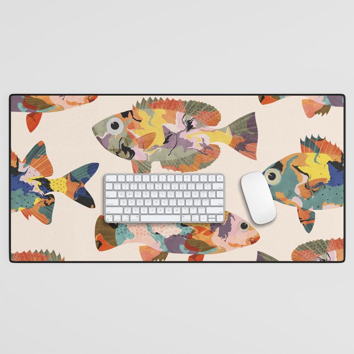 Colorful fish Desk Mat Gallery Image 1