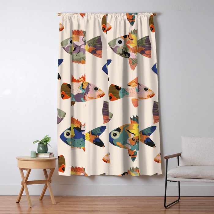 Colorful fish Window Curtain Gallery Image 1