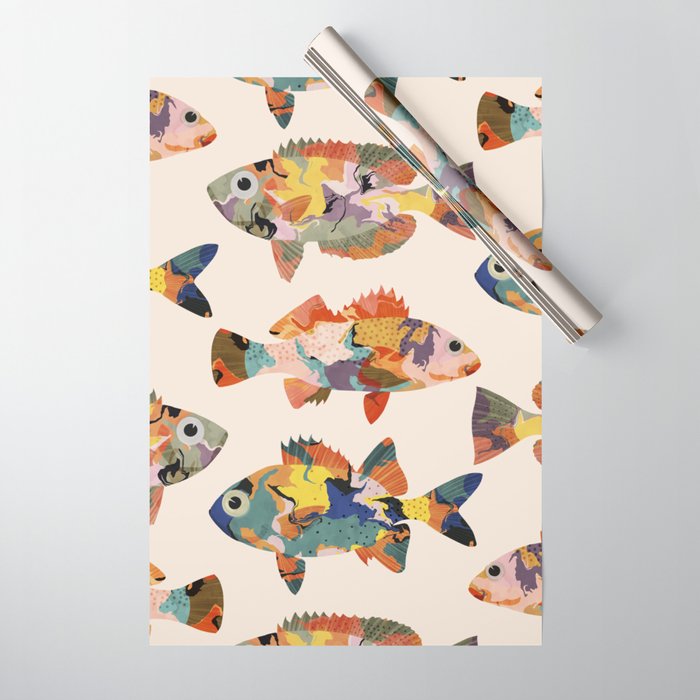 Colorful fish Wrapping Paper Gallery Image 1