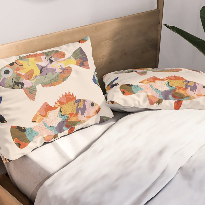Colorful fish Pillow Sham Gallery Image 2
