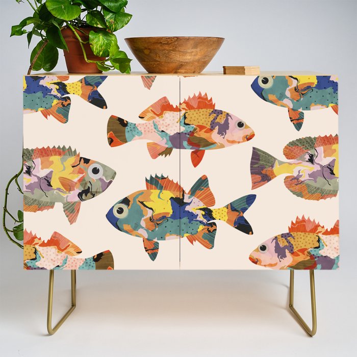 Colorful fish Credenza Gallery Image 1
