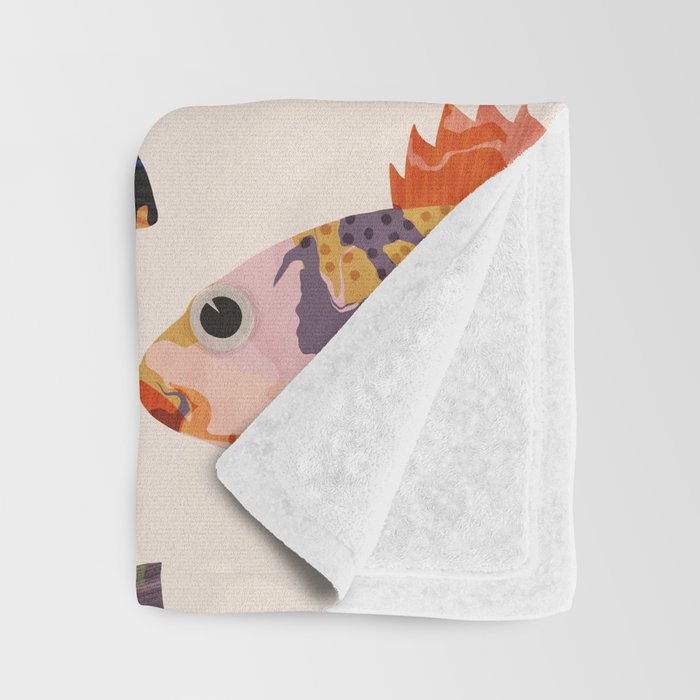 Colorful fish Throw Blanket Gallery Image 3