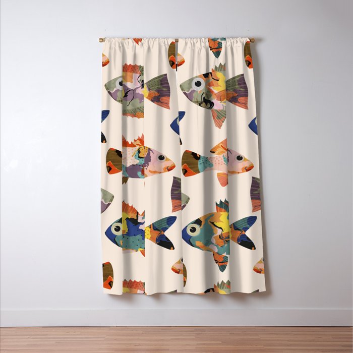 Colorful fish Window Curtain Gallery Image 3