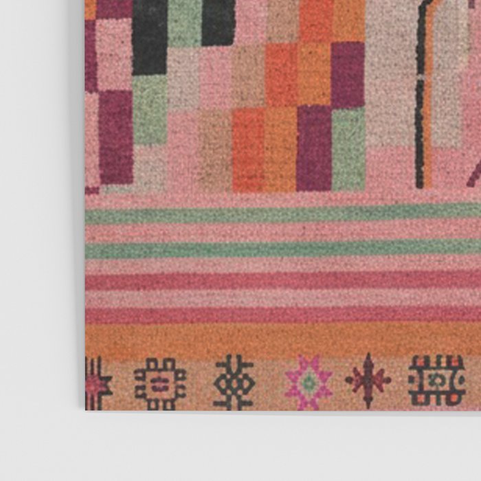 Geometric Tribal Guardian Abstract Textile Art Poster Gallery Image 3