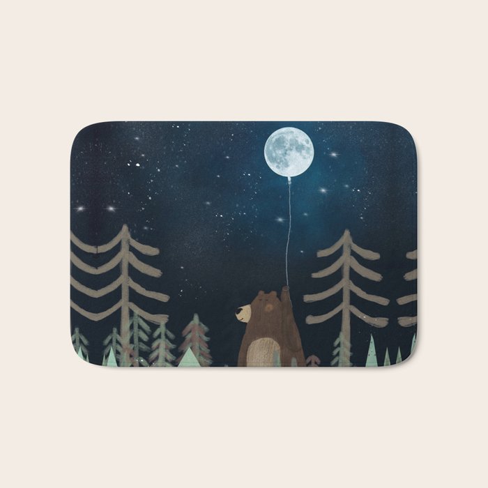 the moon balloon Bath Mat Gallery Image 1