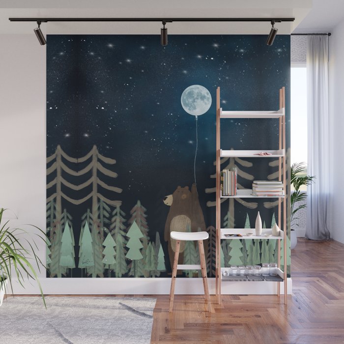 the moon balloon Wall Mural Gallery Image 1