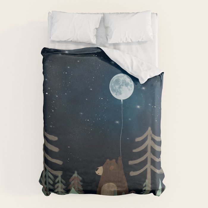 the moon balloon Duvet Cover Gallery Image 6
