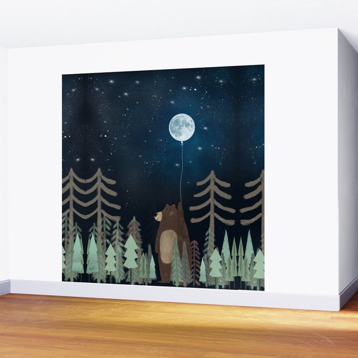 the moon balloon Wall Mural Gallery Image 2