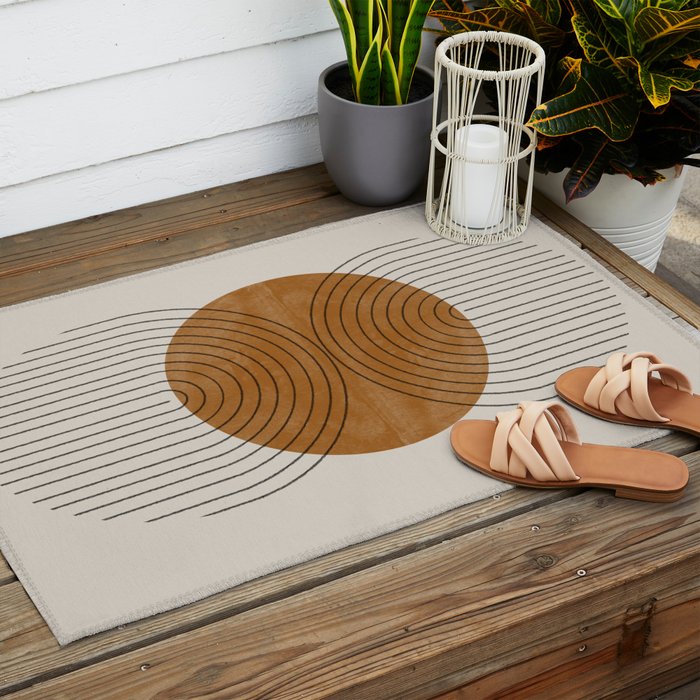 Perfect Touch  Mid Century Modern Outdoor Rug Gallery Image 2