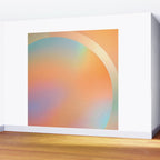 The Ring, Pastel Soft Gradient Shading, Geometrical Circle of Life Graphic, Digital Shapes Eclectic Modern, Futuristic Mindful Eclectic Meditation, Bohemian Yoga Spiritual Wall Mural Gallery Image 2