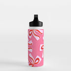 Ditsy Kitsch Ribbons and bows 2. Watermelon Pink and Red Water Bottle Gallery Image 3