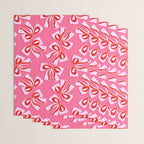 Ditsy Kitsch Ribbons and bows 2. Watermelon Pink and Red Wrapping Paper Gallery Image 3