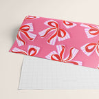 Ditsy Kitsch Ribbons and bows 2. Watermelon Pink and Red Wrapping Paper Gallery Image 2