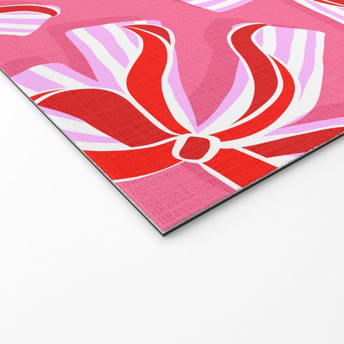 Ditsy Kitsch Ribbons and bows 2. Watermelon Pink and Red Welcome Mat Gallery Image 2
