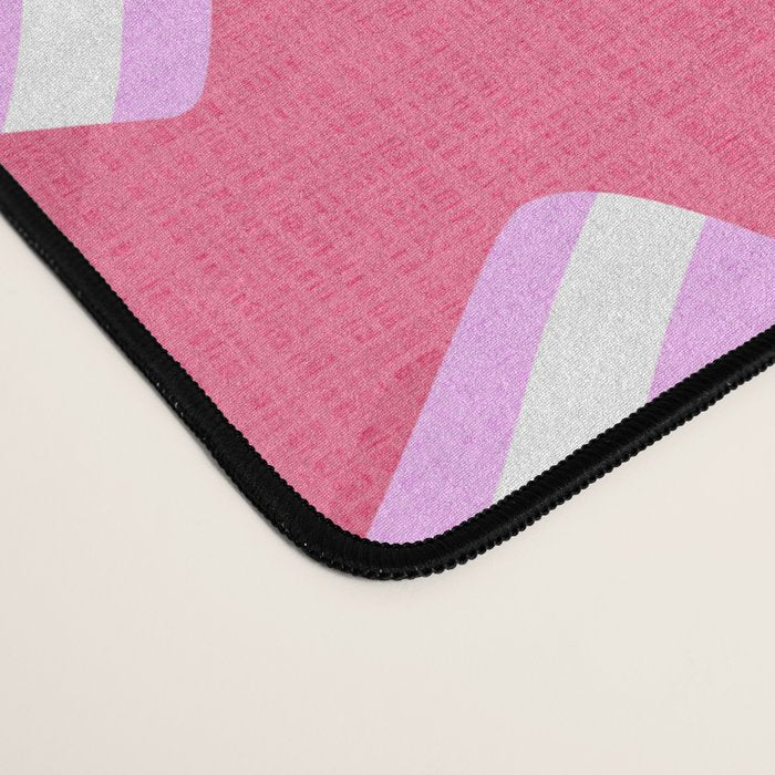 Ditsy Kitsch Ribbons and bows 2. Watermelon Pink and Red Desk Mat Gallery Image 4