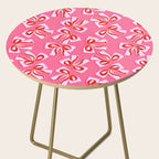 Ditsy Kitsch Ribbons and bows 2. Watermelon Pink and Red Side Table Gallery Image 2