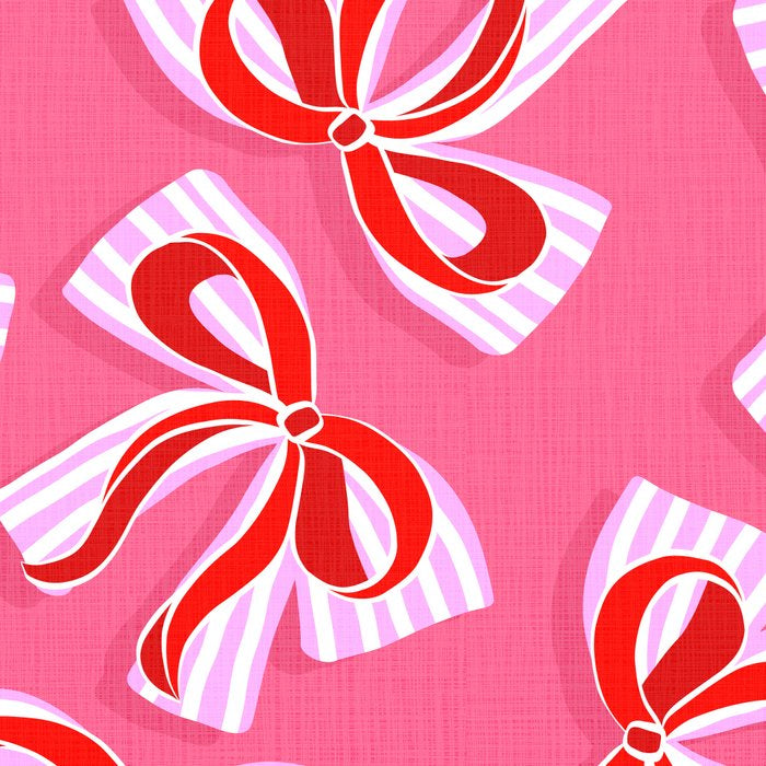 Ditsy Kitsch Ribbons and bows 2. Watermelon Pink and Red Coffee Mug Gallery Image 2