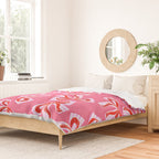 Ditsy Kitsch Ribbons and bows 2. Watermelon Pink and Red Duvet Cover Gallery Image 2