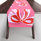 Ditsy Kitsch Ribbons and bows 2. Watermelon Pink and Red Table Runner Gallery Image 1
