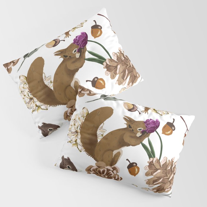 Flowering squirrel meadow Pillow Sham Gallery Image 3