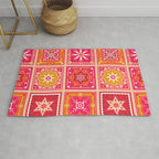 Talavera Mexican Tile - Hot Pink & Orange Palette Rug Gallery Image 1