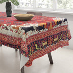 Tree of Life Beautiful Flower Garden Persian Khorassan Rug Print Tablecloth Gallery Image 3