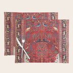 Tree of Life Beautiful Flower Garden Persian Khorassan Rug Print Placemat Gallery Image 1