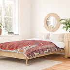 Tree of Life Beautiful Flower Garden Persian Khorassan Rug Print Duvet Cover Gallery Image 2