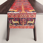 Tree of Life Beautiful Flower Garden Persian Khorassan Rug Print Table Runner Gallery Image 1