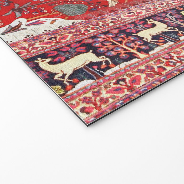 Tree of Life Beautiful Flower Garden Persian Khorassan Rug Print Welcome Mat Gallery Image 2