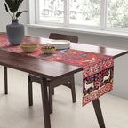Tree of Life Beautiful Flower Garden Persian Khorassan Rug Print Table Runner Gallery Image 2