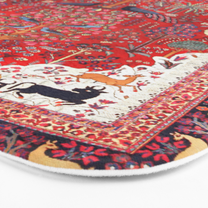 Tree of Life Beautiful Flower Garden Persian Khorassan Rug Print Bath Mat Gallery Image 3